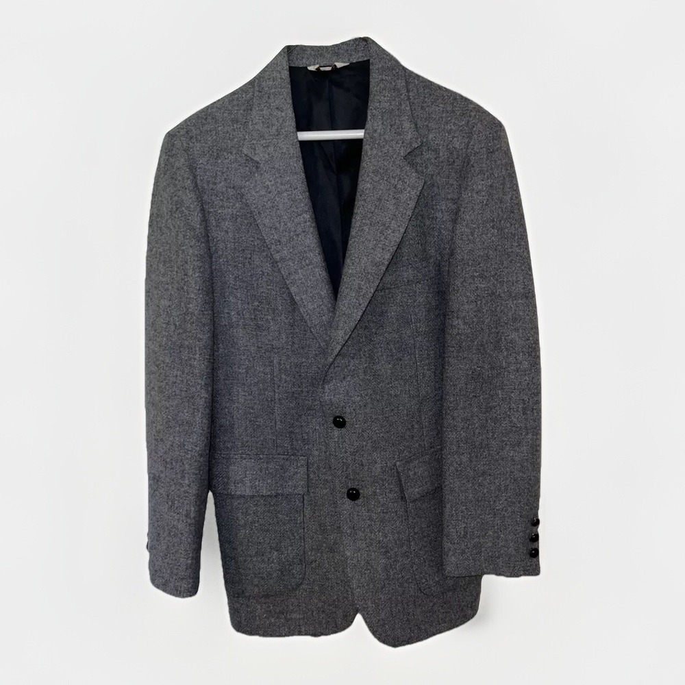 Anderson Little Sport Coat/ Jacket 100% Wool Grey Tweed Chest 40 Waist 38